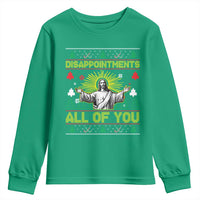 Funny Jesus Christmas Youth Sweatshirt Disappointments All of You Jesus Ugly Xmas - Wonder Print Shop