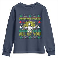 Funny Jesus Christmas Youth Sweatshirt Disappointments All of You Jesus Ugly Xmas - Wonder Print Shop