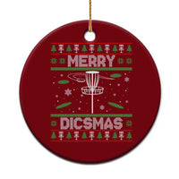 Disc Golf Christmas Ceramic Ornament Merry Discmas Ugly Xmas - Wonder Print Shop