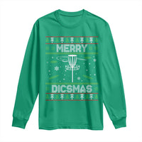Disc Golf Christmas Long Sleeve Shirt Merry Discmas Ugly Xmas - Wonder Print Shop