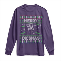 Disc Golf Christmas Long Sleeve Shirt Merry Discmas Ugly Xmas - Wonder Print Shop