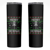 Disc Golf Christmas Skinny Tumbler Merry Discmas Ugly Xmas - Wonder Print Shop