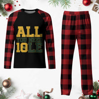 All You Need is Love Plaid Pajama Set Retro Jordan GB Football Lover Fan Gift - Wonder Print Shop
