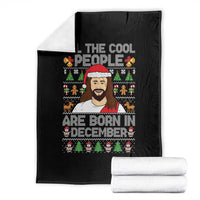Funny Jesus Christmas December Birthday Throw Blanket Ugly Xmas - Wonder Print Shop