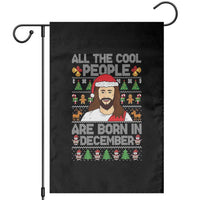 Funny Jesus Christmas December Birthday Garden Flag Ugly Xmas - Wonder Print Shop