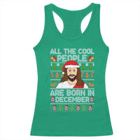 Funny Jesus Christmas December Birthday Racerback Tank Top Ugly Xmas - Wonder Print Shop