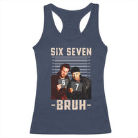 Funny 6 7 Meme Racerback Tank Top Retro Home Christmas Movie Alone - Wonder Print Shop