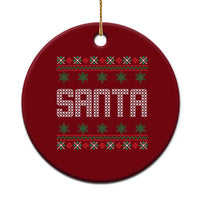 I'm So Good Santa Came Twice Santa Ceramic Ornament Funny Ugly Matching Couple Christmas Outfit Pajama - Wonder Print Shop