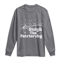 Sleigh The Patriarchy Long Sleeve Shirt Christmas Feminist Womens Rights - Wonder Print Shop