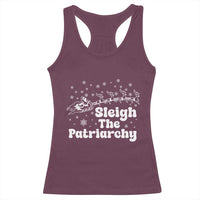 Sleigh The Patriarchy Racerback Tank Top Christmas Feminist Womens Rights - Wonder Print Shop