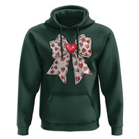 Coquette Valentine's Day Hoodie Heart Bow