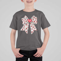 Coquette Valentine's Day T Shirt For Kid Heart Bow