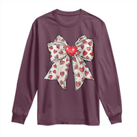 Coquette Valentine's Day Long Sleeve Shirt Heart Bow