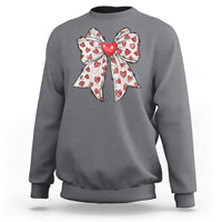 Coquette Valentine's Day Sweatshirt Heart Bow