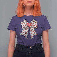 Coquette Valentine's Day T Shirt For Women Heart Bow