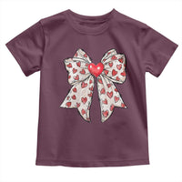 Coquette Valentine's Day Toddler T Shirt Heart Bow