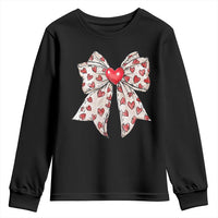 Coquette Valentine's Day Youth Sweatshirt Heart Bow