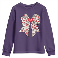 Coquette Valentine's Day Youth Sweatshirt Heart Bow