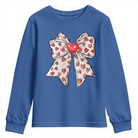 Coquette Valentine's Day Youth Sweatshirt Heart Bow