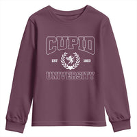 Cupid University Youth Sweatshirt Cute Valentine's Day Funny College