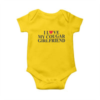 I Love My Cougar Girlfriend Baby Onesie Funny Gift for Him Boyfriend Valentine