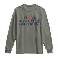 I Love My Cougar Girlfriend Long Sleeve Shirt Funny Gift for Him Boyfriend Valentine