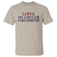 I Love My Cougar Girlfriend T Shirt Funny Gift for Him Boyfriend Valentine