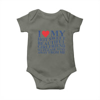 I Love My Hot Girlfriend Baby Onesie Funny Gift for Him Boyfriend Valentine