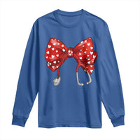 Nurse Coquette Valentine Heart Long Sleeve Shirt Gift For Healthcare Professionals Bow