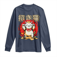 Maneki Neko Long Sleeve Shirt Kawaii Japanese Lucky Cat