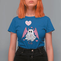 Valentines Ghost T Shirt For Women Be My Boo Cute Funny