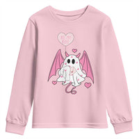 Valentines Ghost Youth Sweatshirt Be My Boo Cute Funny