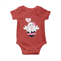 Valentines Ghost Baby Onesie Be My Boo Bee Boobee Coquette Cute Funny