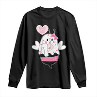 Valentines Ghost Long Sleeve Shirt Be My Boo Bee Boobee Coquette Cute Funny
