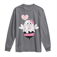Valentines Ghost Long Sleeve Shirt Be My Boo Bee Boobee Coquette Cute Funny