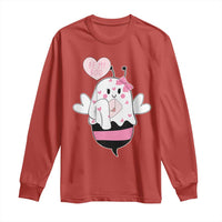Valentines Ghost Long Sleeve Shirt Be My Boo Bee Boobee Coquette Cute Funny