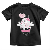 Valentines Ghost Toddler T Shirt Be My Boo Bee Boobee Coquette Cute Funny