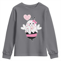 Valentines Ghost Youth Sweatshirt Be My Boo Bee Boobee Coquette Cute Funny