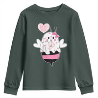 Valentines Ghost Youth Sweatshirt Be My Boo Bee Boobee Coquette Cute Funny