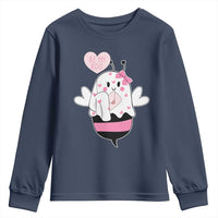 Valentines Ghost Youth Sweatshirt Be My Boo Bee Boobee Coquette Cute Funny