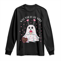 Valentines Ghost Long Sleeve Shirt Will You Be My Boo Cute Funny