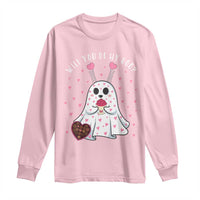 Valentines Ghost Long Sleeve Shirt Will You Be My Boo Cute Funny