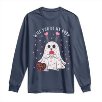 Valentines Ghost Long Sleeve Shirt Will You Be My Boo Cute Funny