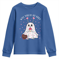 Valentines Ghost Youth Sweatshirt Will You Be My Boo Cute Funny