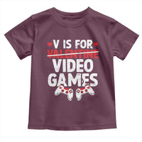 Valentines Day Gamers Toddler T Shirt V Is For Video Games
