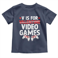 Valentines Day Gamers Toddler T Shirt V Is For Video Games