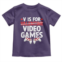 Valentines Day Gamers Toddler T Shirt V Is For Video Games