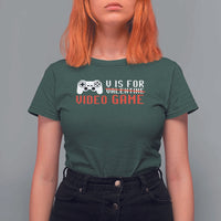Valentines Day Gamers T Shirt For Women V Is For Video Games Gamer