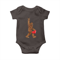 Bigfoot Heart Valentines Day Baby Onesie Boys Men Kids Love Sasquatch Lovers
