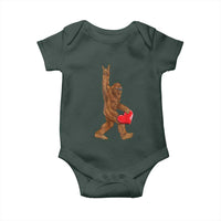 Bigfoot Heart Valentines Day Baby Onesie Boys Men Kids Love Sasquatch Lovers